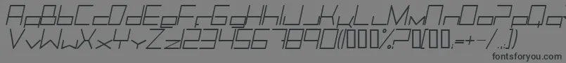 Trancemili Font – Black Fonts on Gray Background