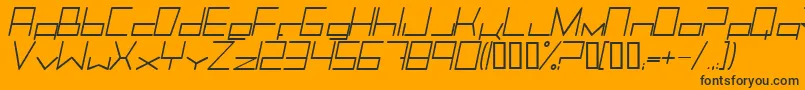 Trancemili Font – Black Fonts on Orange Background