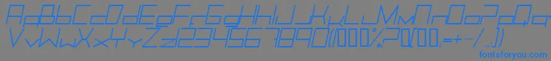 Trancemili Font – Blue Fonts on Gray Background