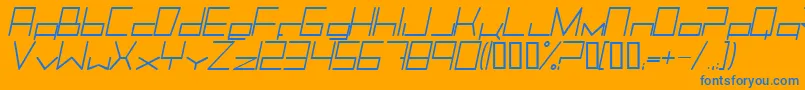 Trancemili Font – Blue Fonts on Orange Background