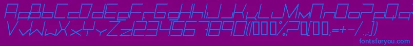 Trancemili Font – Blue Fonts on Purple Background