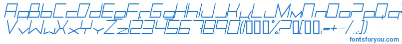 Trancemili Font – Blue Fonts on White Background