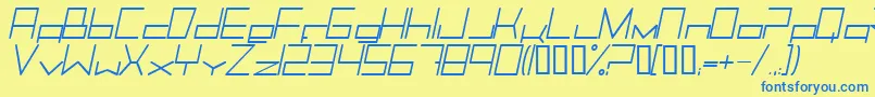 Trancemili Font – Blue Fonts on Yellow Background