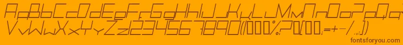 Trancemili Font – Brown Fonts on Orange Background