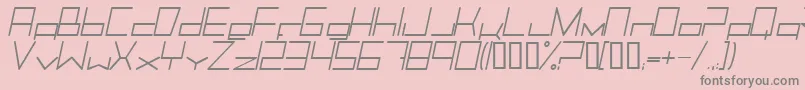 Trancemili Font – Gray Fonts on Pink Background