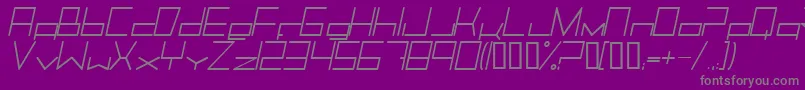 Trancemili Font – Gray Fonts on Purple Background