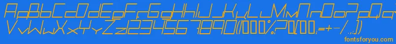 Trancemili Font – Orange Fonts on Blue Background