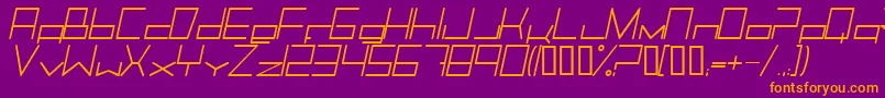 Trancemili Font – Orange Fonts on Purple Background