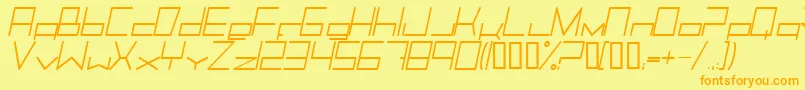 Trancemili Font – Orange Fonts on Yellow Background