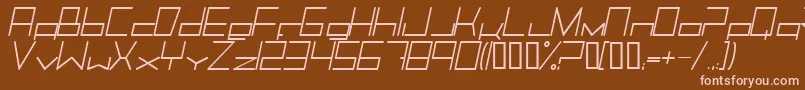 Trancemili Font – Pink Fonts on Brown Background