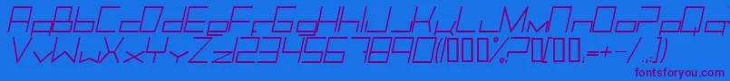 Trancemili Font – Purple Fonts on Blue Background
