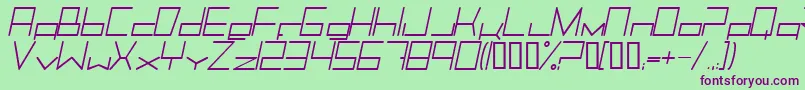 Trancemili Font – Purple Fonts on Green Background