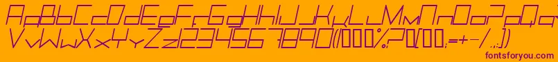 Trancemili Font – Purple Fonts on Orange Background