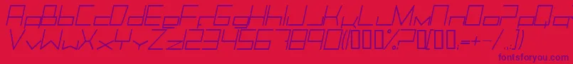 Trancemili Font – Purple Fonts on Red Background
