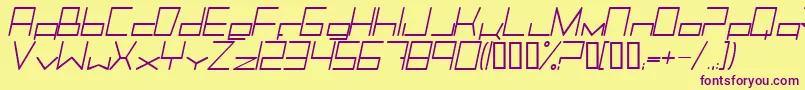 Trancemili Font – Purple Fonts on Yellow Background