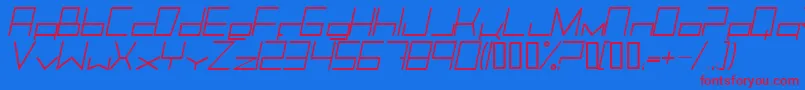 Trancemili Font – Red Fonts on Blue Background