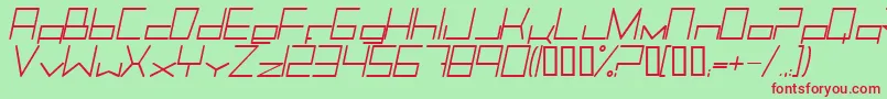 Шрифт Trancemili – красные шрифты на зелёном фоне