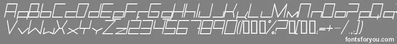 Trancemili Font – White Fonts on Gray Background