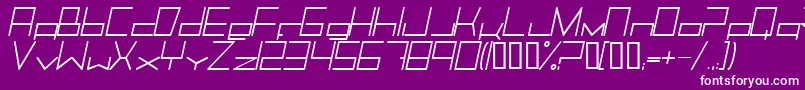 Trancemili Font – White Fonts on Purple Background
