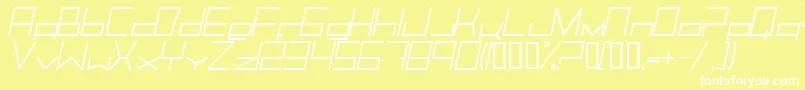 Trancemili Font – White Fonts on Yellow Background