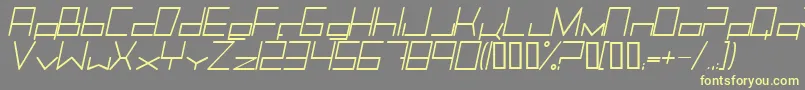 Trancemili Font – Yellow Fonts on Gray Background