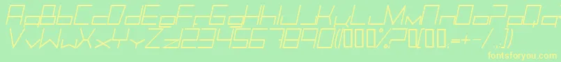 Trancemili Font – Yellow Fonts on Green Background