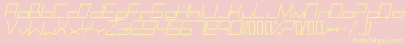 Trancemili Font – Yellow Fonts on Pink Background