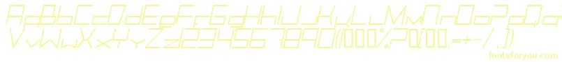 Trancemili Font – Yellow Fonts on White Background