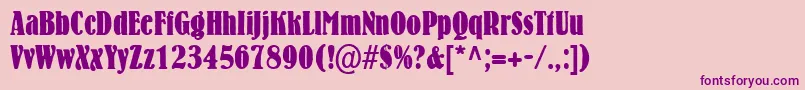 BernhardcondensedRegular Font – Purple Fonts on Pink Background