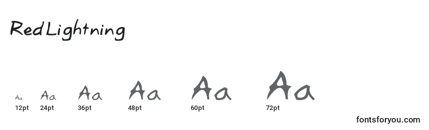 RedLightning Font Sizes