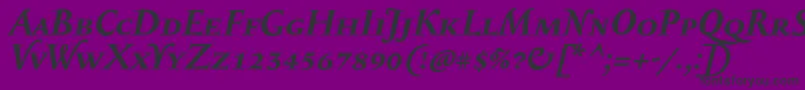SerapioniiscBolditalic Font – Black Fonts on Purple Background