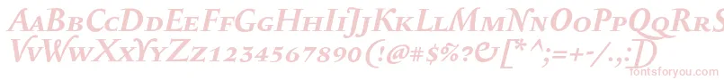 SerapioniiscBolditalic Font – Pink Fonts on White Background