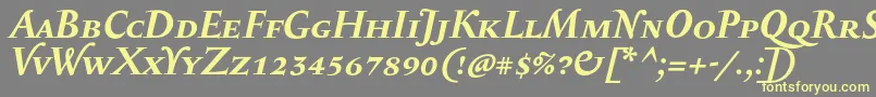 SerapioniiscBolditalic Font – Yellow Fonts on Gray Background