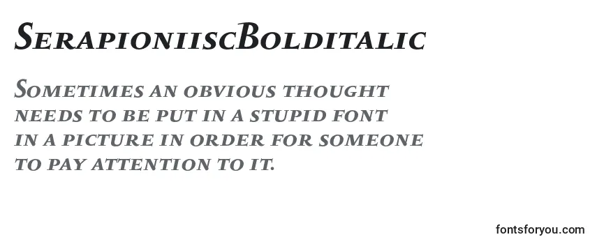 SerapioniiscBolditalic Font