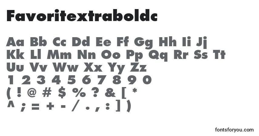 Favoritextraboldc-fontti – aakkoset, numerot, erikoismerkit