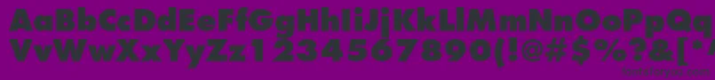 Favoritextraboldc-fontti – mustat fontit violetilla taustalla