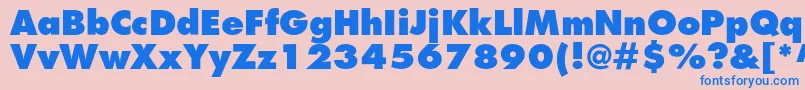 Favoritextraboldc Font – Blue Fonts on Pink Background