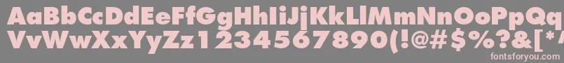 Favoritextraboldc Font – Pink Fonts on Gray Background