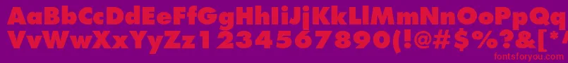 Favoritextraboldc Font – Red Fonts on Purple Background