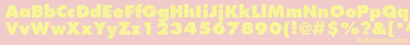 Favoritextraboldc Font – Yellow Fonts on Pink Background