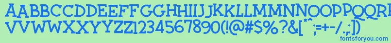 Twiddlestix Font – Blue Fonts on Green Background