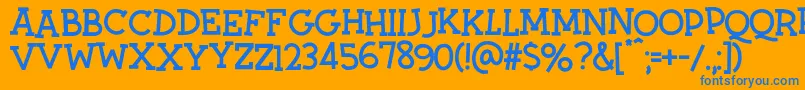 Twiddlestix Font – Blue Fonts on Orange Background