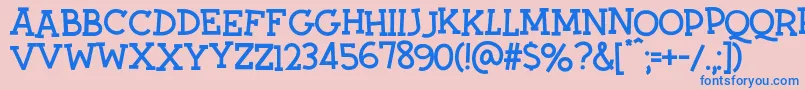 Twiddlestix Font – Blue Fonts on Pink Background