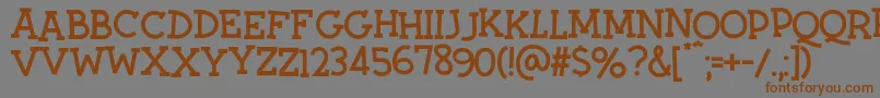 Twiddlestix-Schriftart – Braune Schriften auf grauem Hintergrund