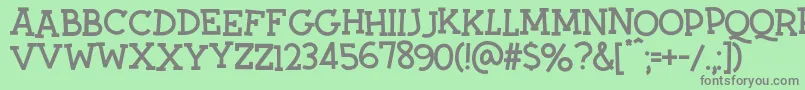 Twiddlestix Font – Gray Fonts on Green Background