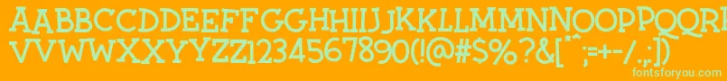 Twiddlestix Font – Green Fonts on Orange Background