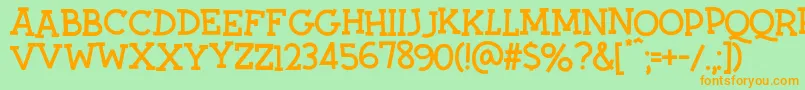 Twiddlestix Font – Orange Fonts on Green Background