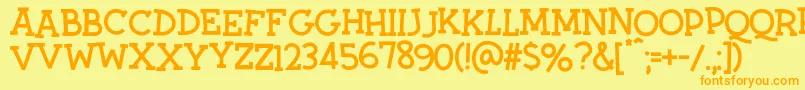 Twiddlestix Font – Orange Fonts on Yellow Background
