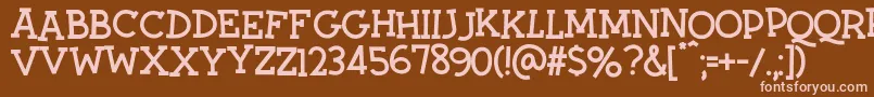 Twiddlestix Font – Pink Fonts on Brown Background
