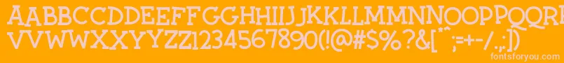 Twiddlestix Font – Pink Fonts on Orange Background